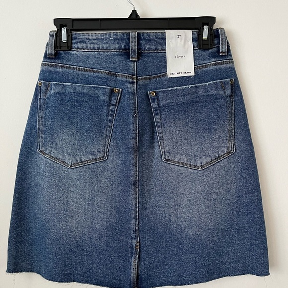 NWT a loves a Denim Cut Off Skirt - Picture 2 of 8